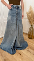 Gonna Cora Icon denim lavaggio smoke blu