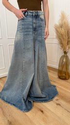 Gonna Cora Icon denim lavaggio smoke blu