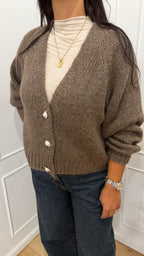 CARDIGAN BOTTONI GIOIELLO TORTORA HAVEONE
