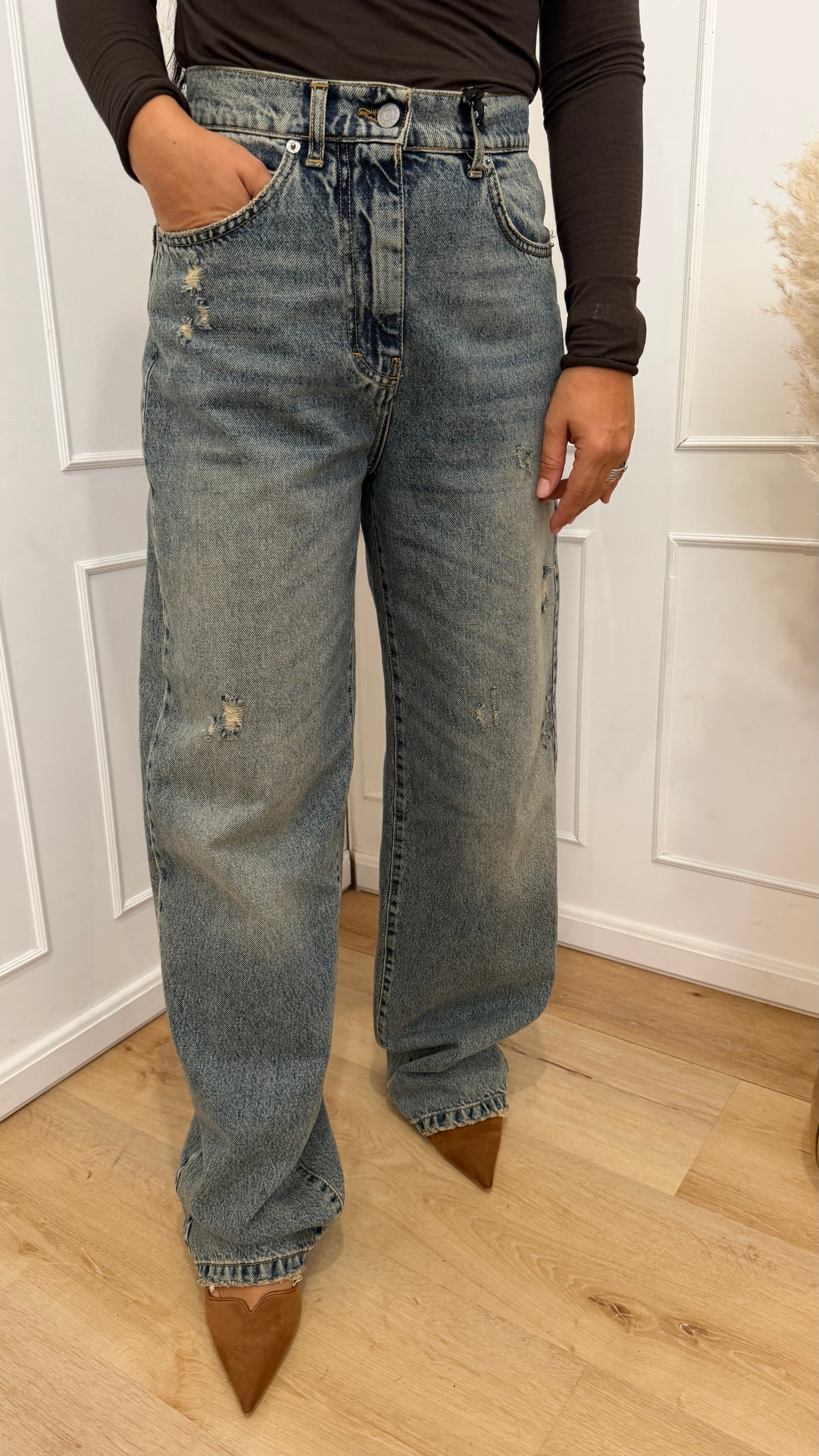 JEANS STELLA CON ROTTURE LAVAGGIO SABBIATO HAVEONE