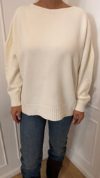 Maglia girocollo panna Haveone
