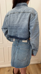 Camicia crop amber icon denim