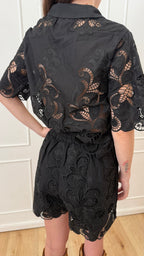 Camicia nera sangallo Glamorous