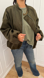 Bomber Verde Velluto Susy Mix