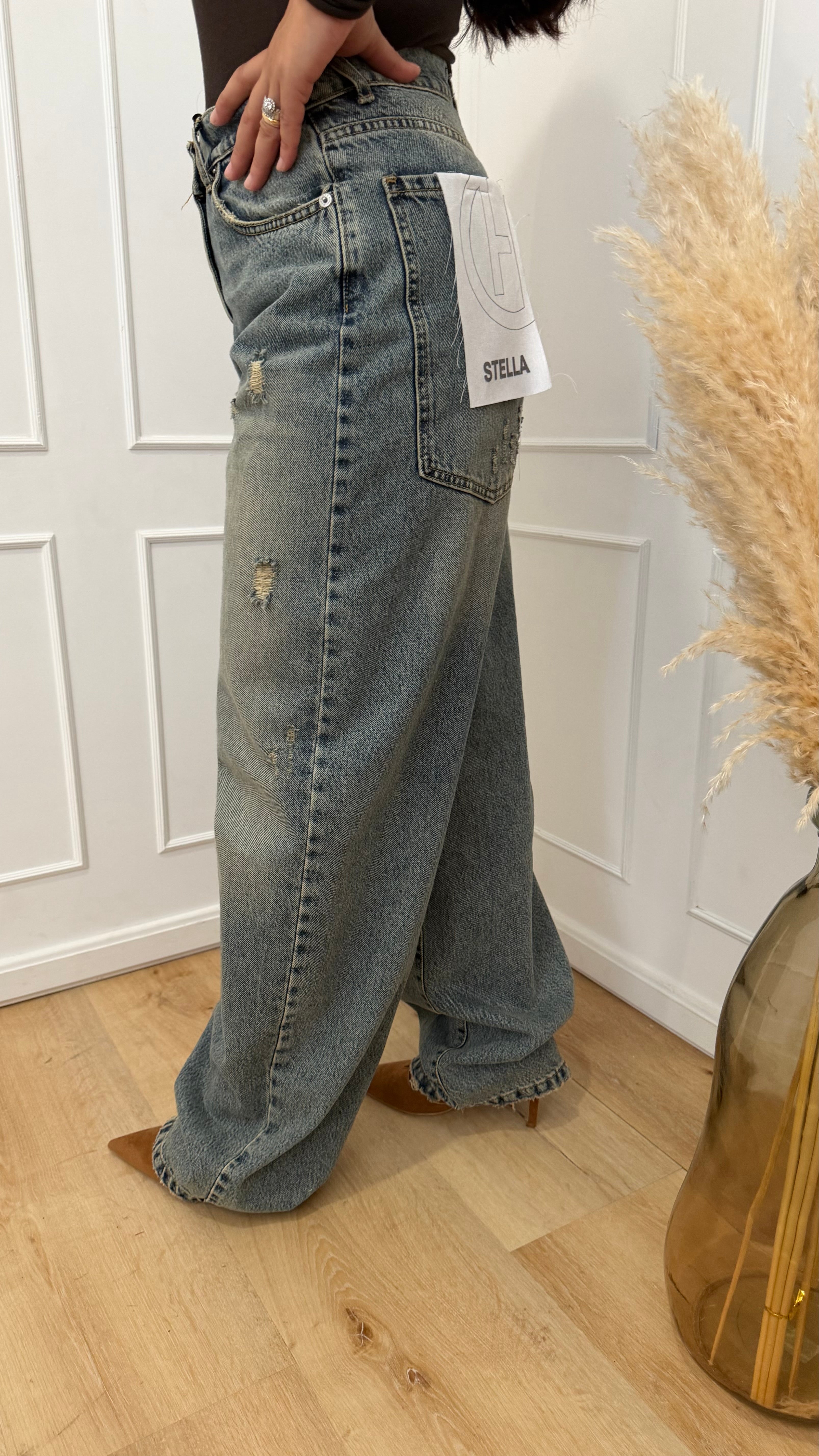 JEANS STELLA CON ROTTURE LAVAGGIO SABBIATO HAVEONE
