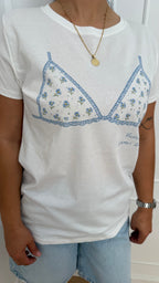 T shirt reggiseno fiori vicolo