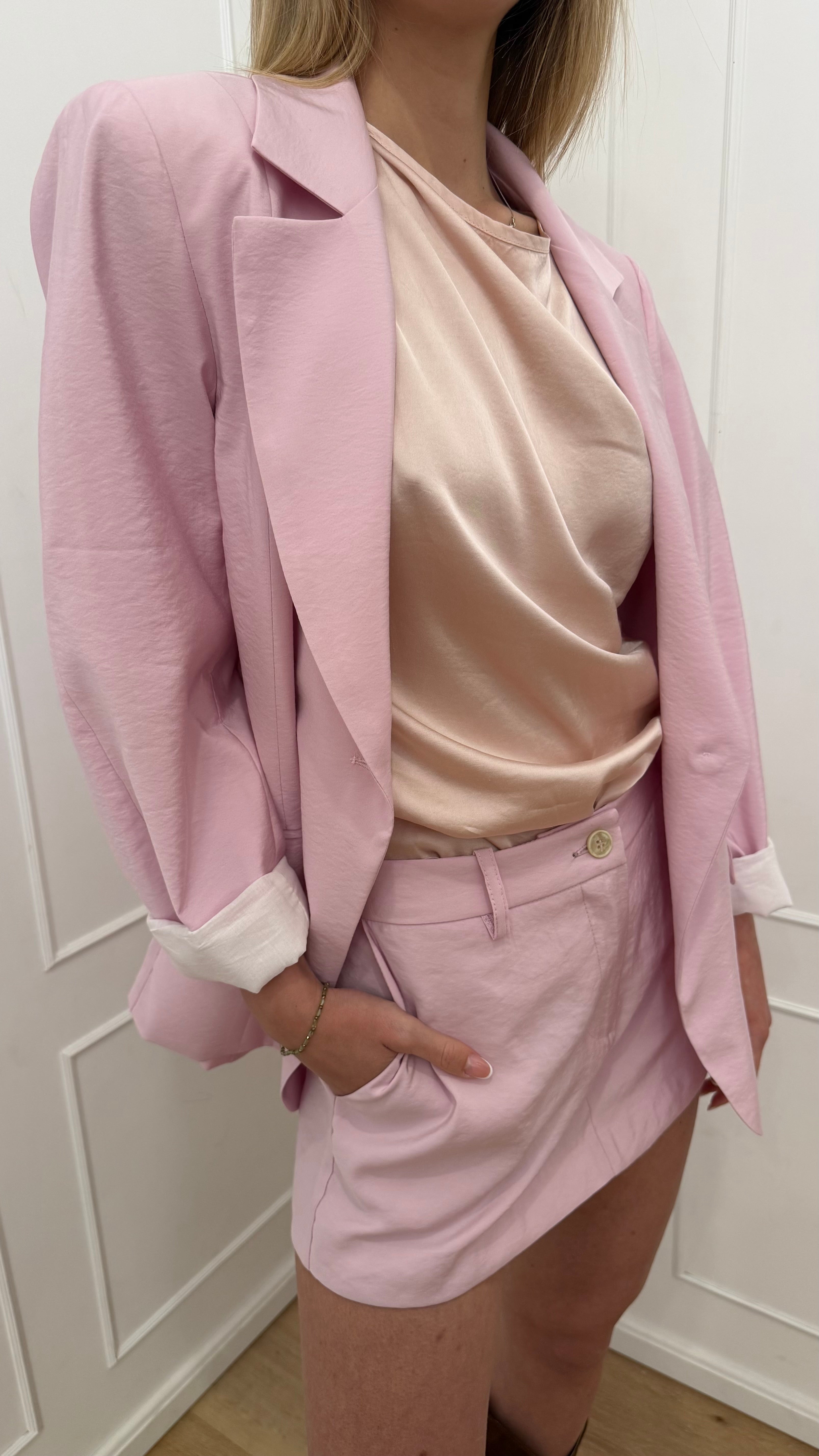 Giacca sfiancata rosa kontatto
