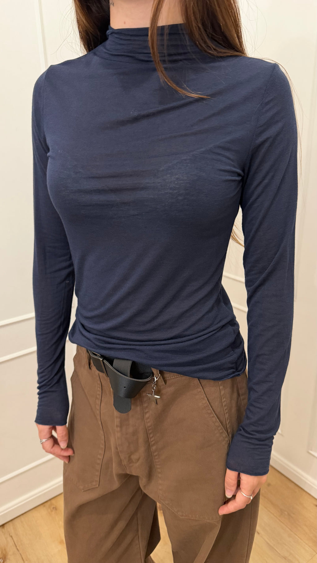 Maglia cratere blu collo alto HaveOne