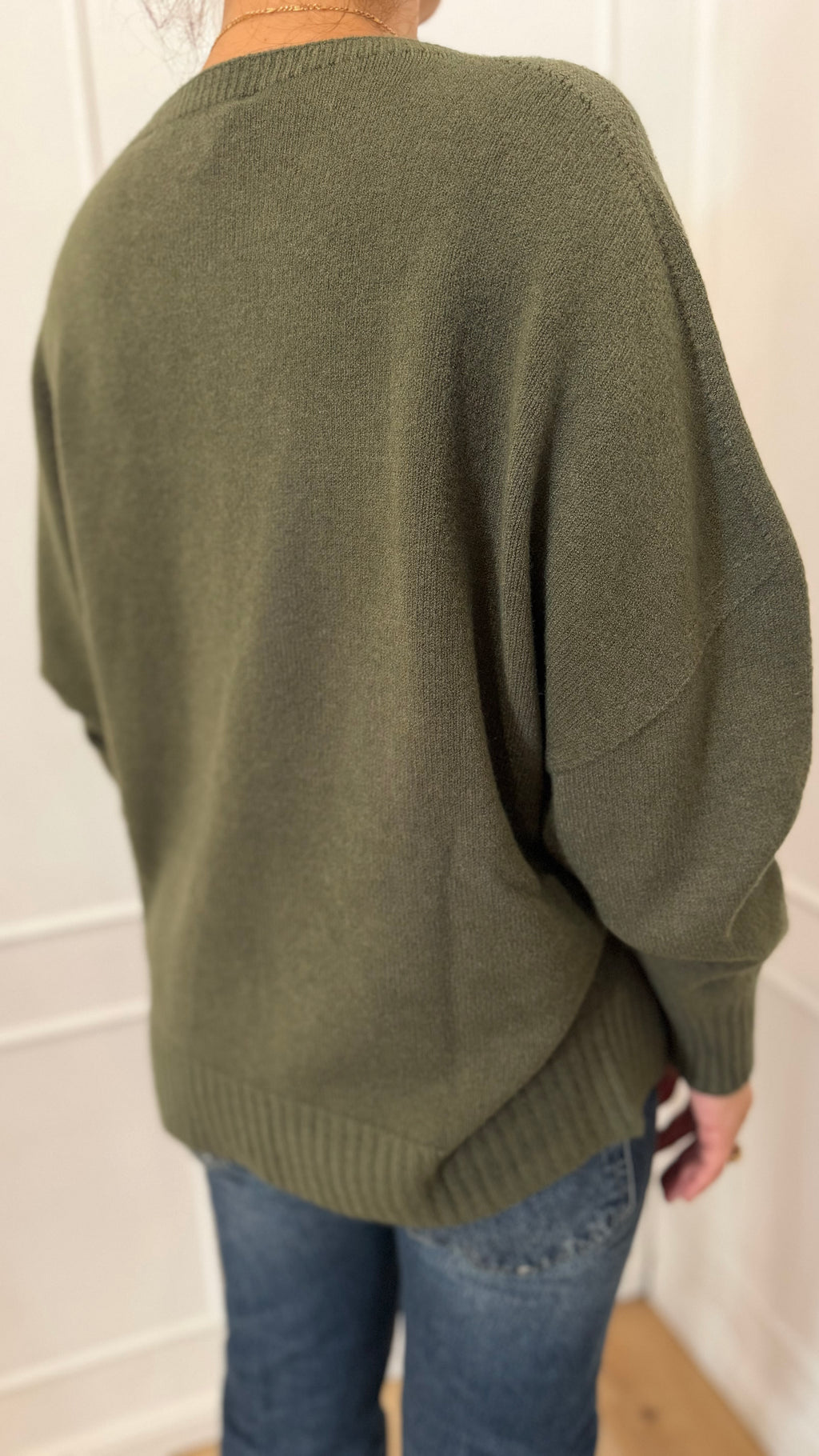 Maglia girocollo verde militare Haveone