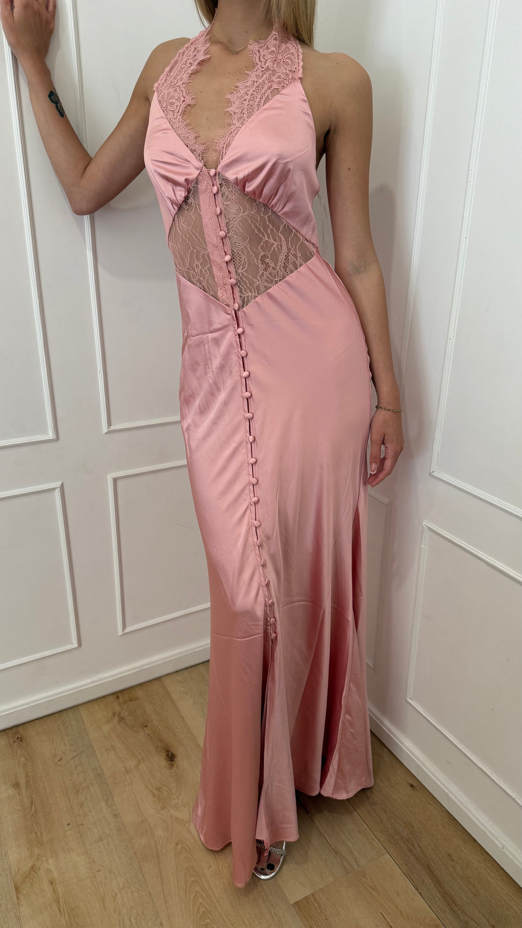 Abito rosa saten true decadence