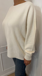 Maglia girocollo panna Haveone