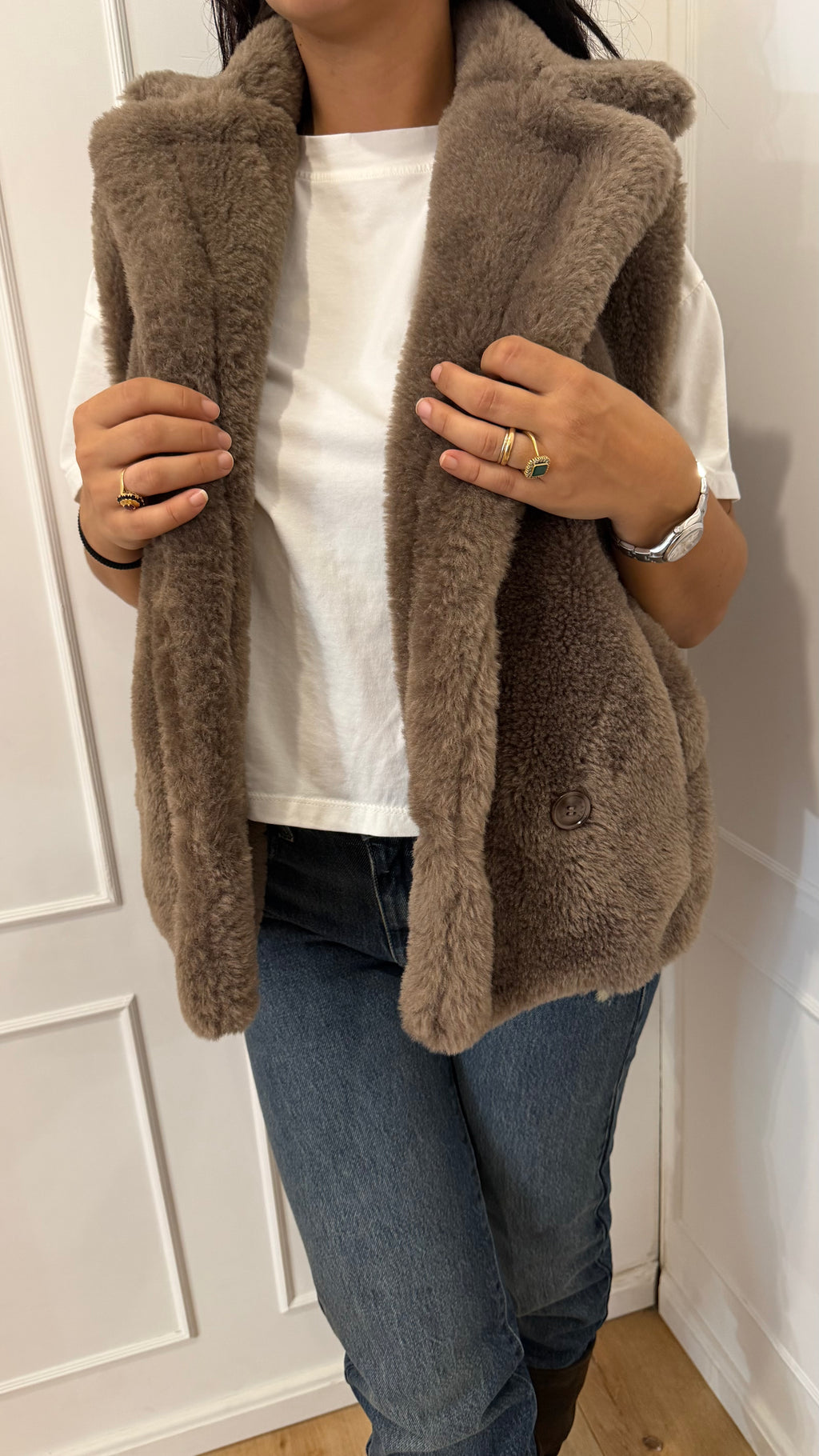 Pelliccina corta teddy Haveone