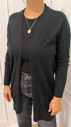 Cardigan lungo basico lurex nero Griffai