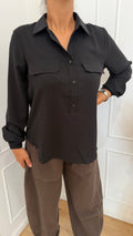 Camicia serafino nera susymix