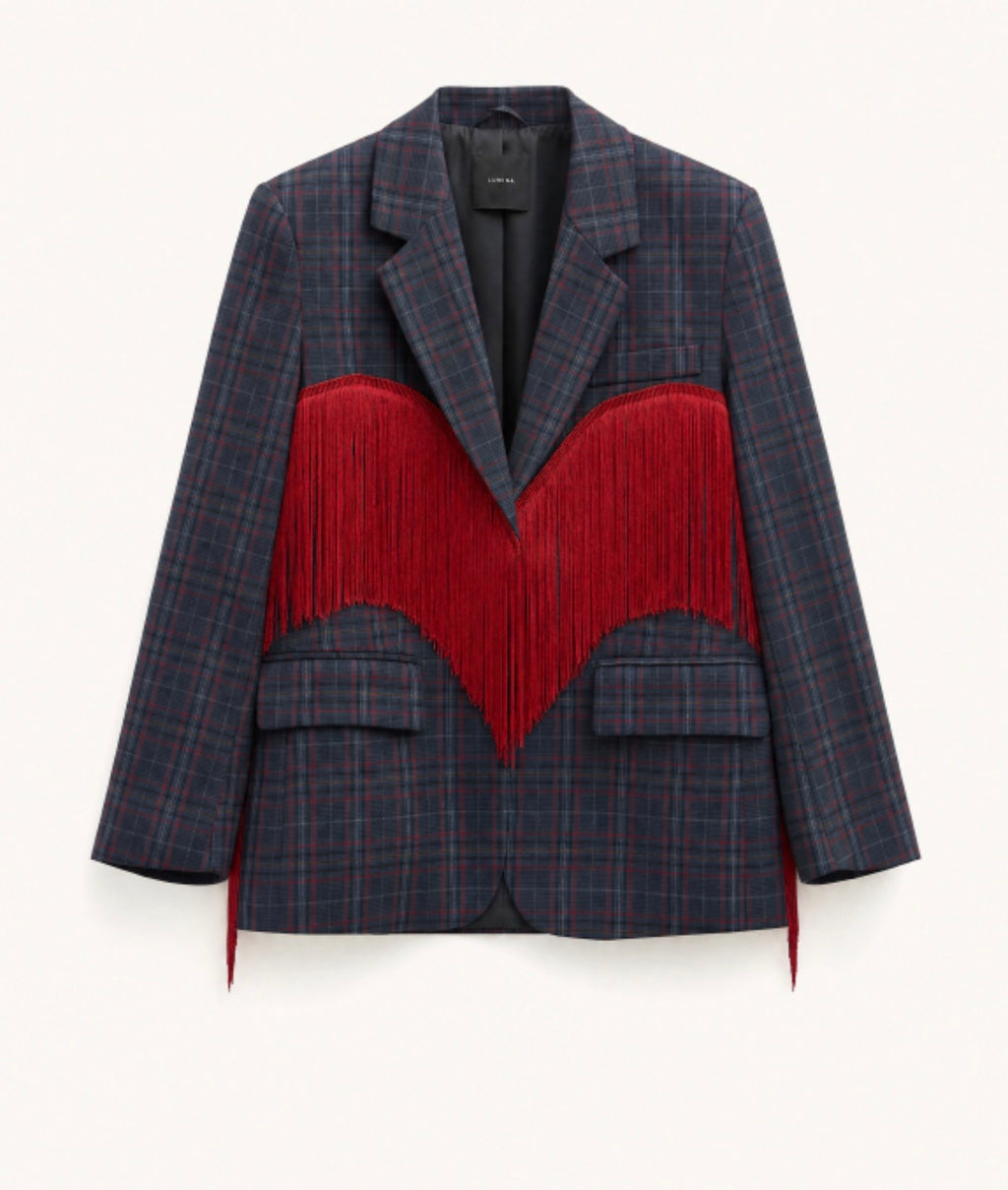 Blazer frange rosse heart
