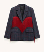 Blazer frange rosse heart