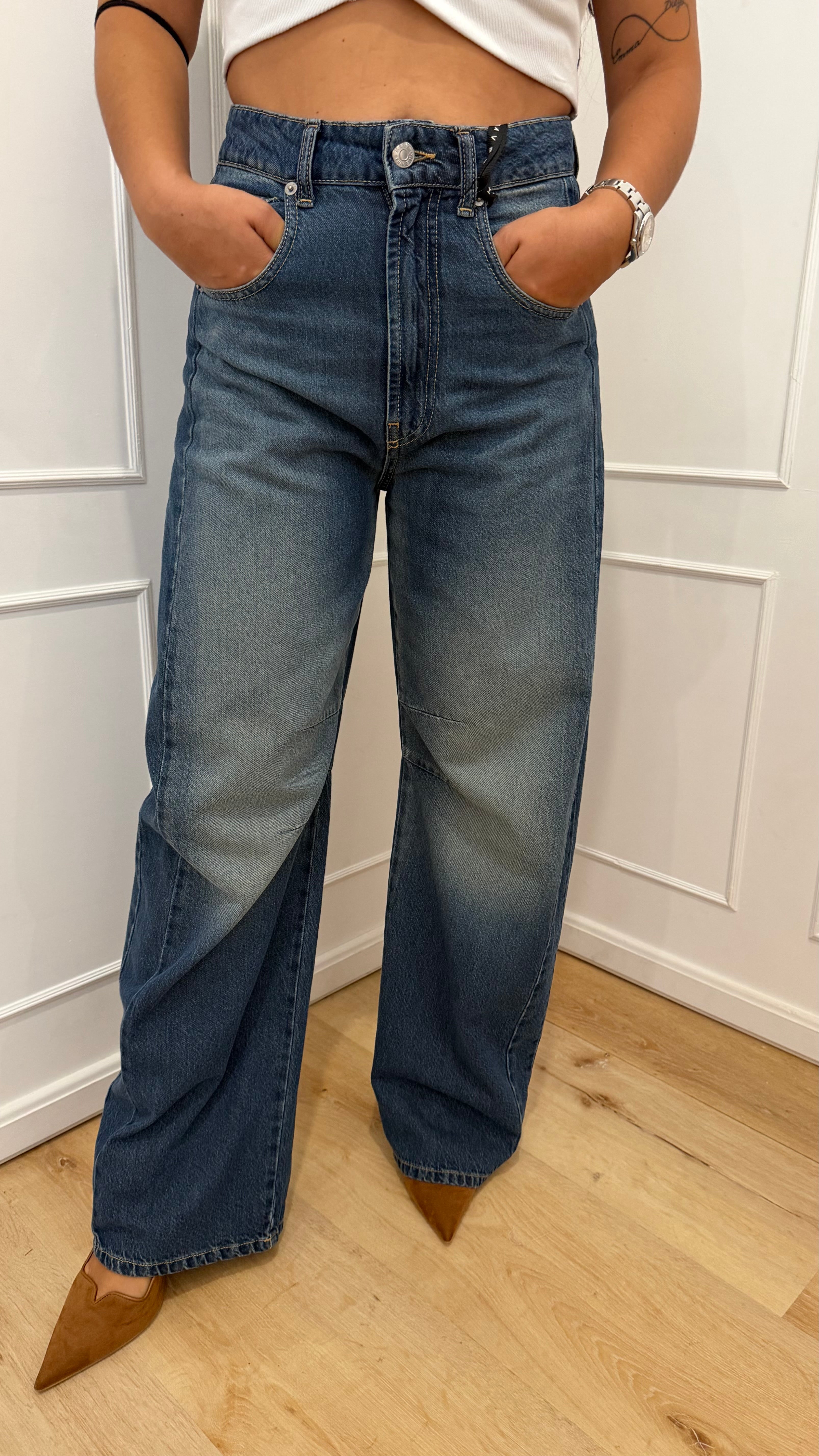 JEANS BARREL ANGIE DENIM - HAVEONE