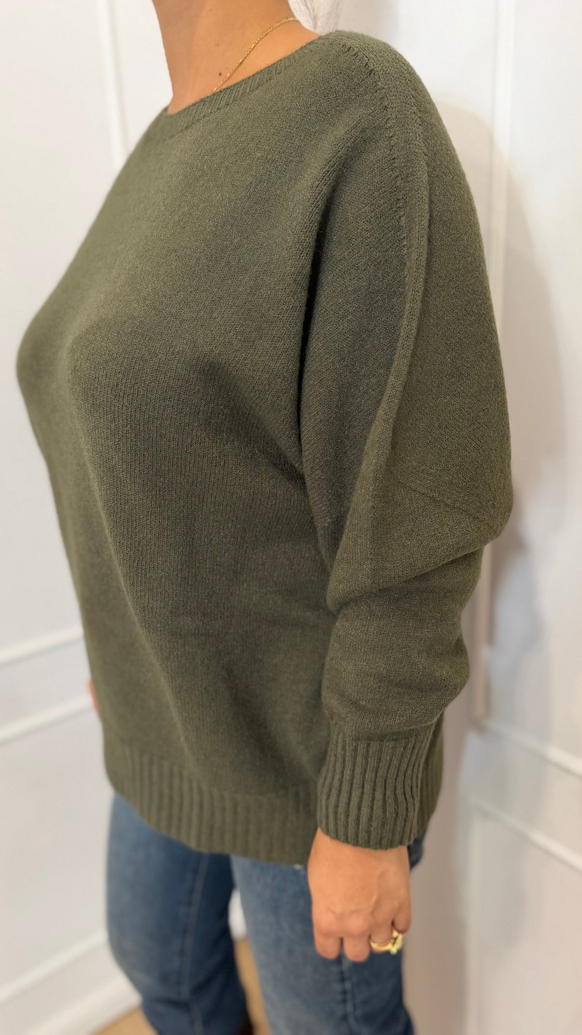 Maglia girocollo verde militare Haveone