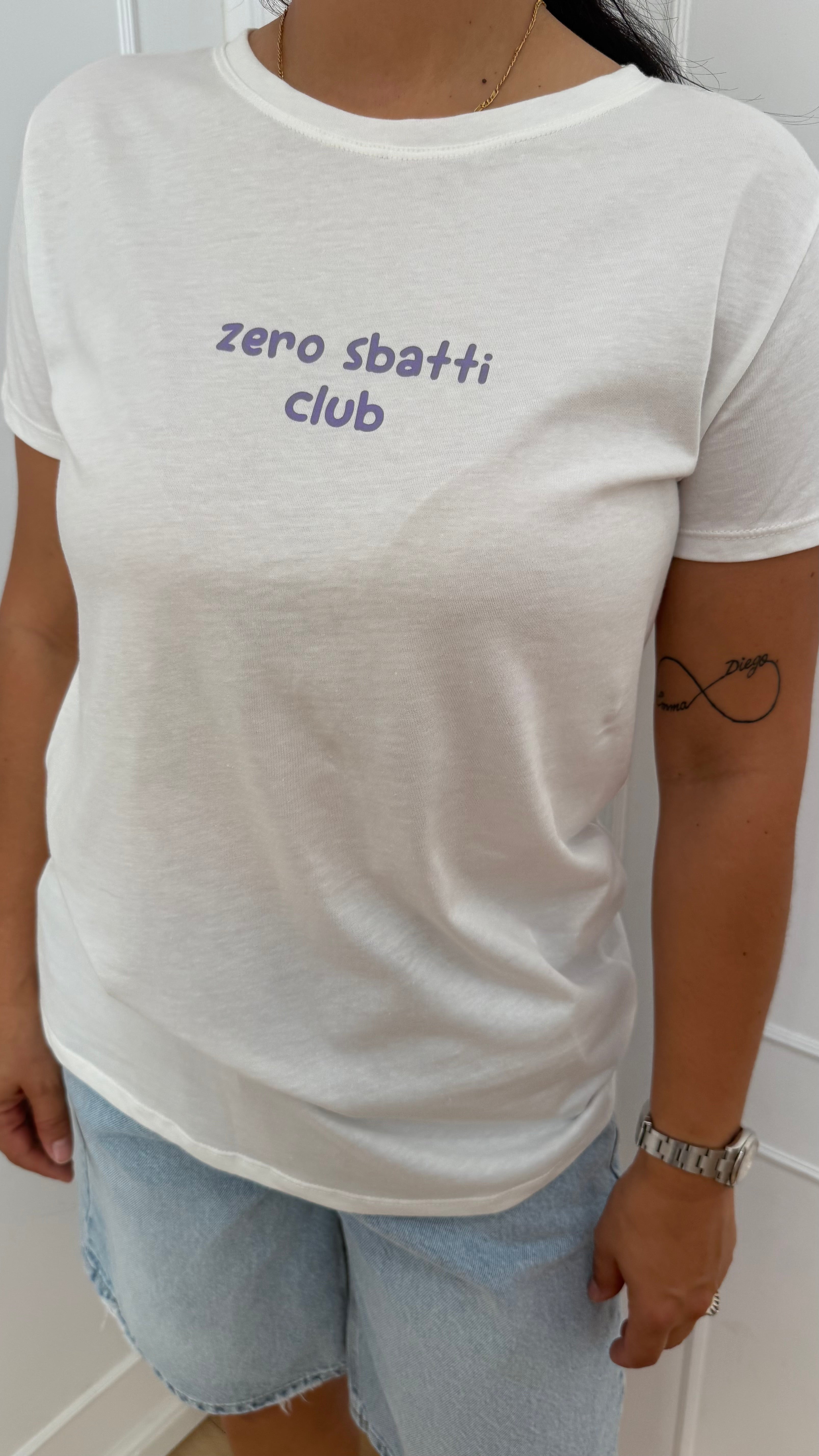 T shirt zero sbatti club vicolo