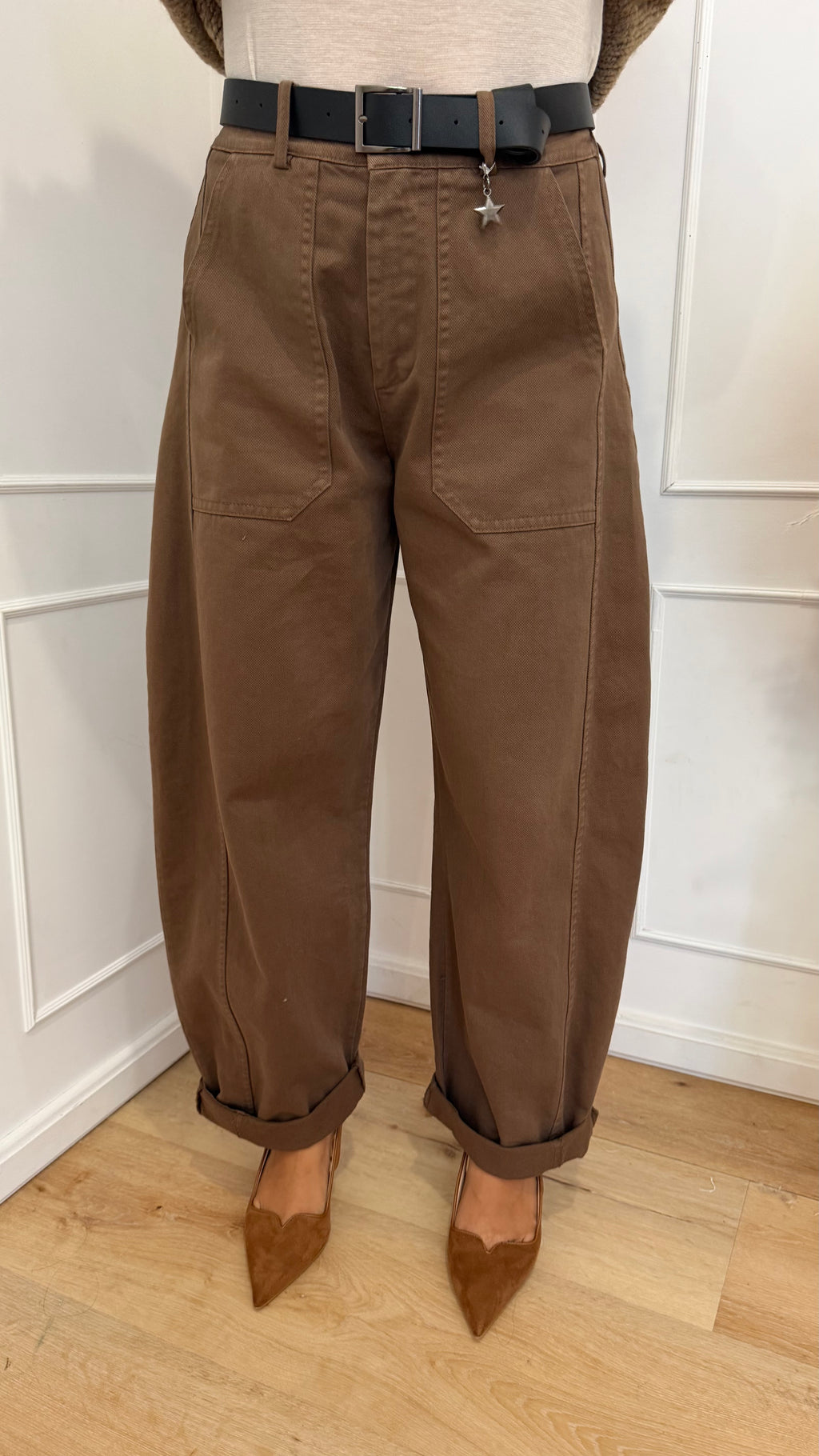 Pantalone ovetto stellina sigaro  susymix