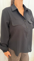 Camicia serafino nera susymix
