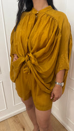 Camicia in cupro senape vicolo