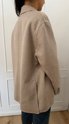 Cappotto corto in misto lana tortora Vicolo
