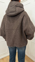 Cappotto bomber con cappuccio moro Haveone