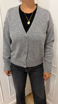 Cardigan grigio melange Cashmere Griffai