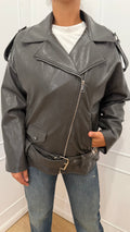 Chiodo con cintura grigio haveone