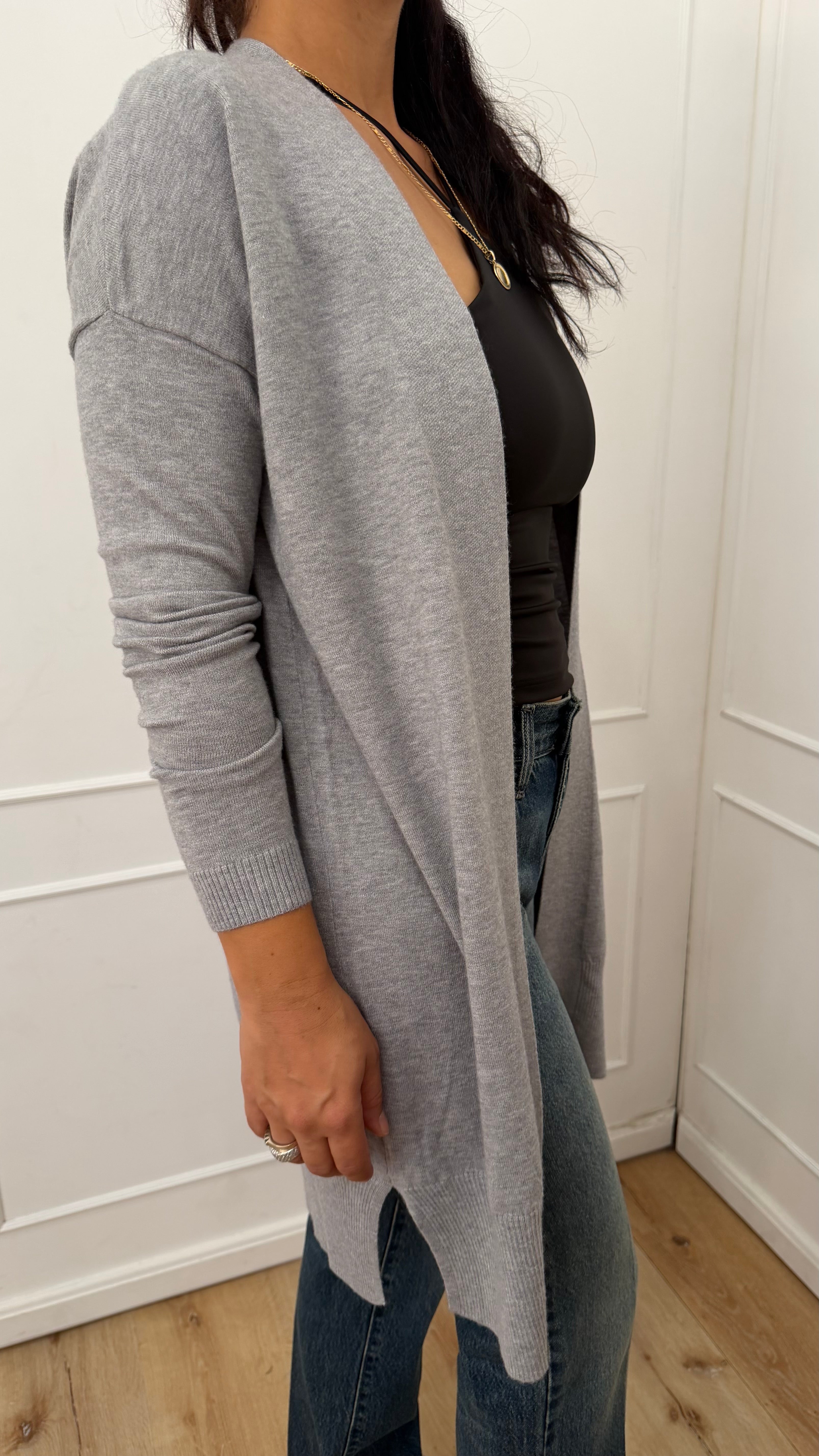 Cardigan Perla Lungo Basico Viscosa Griffai