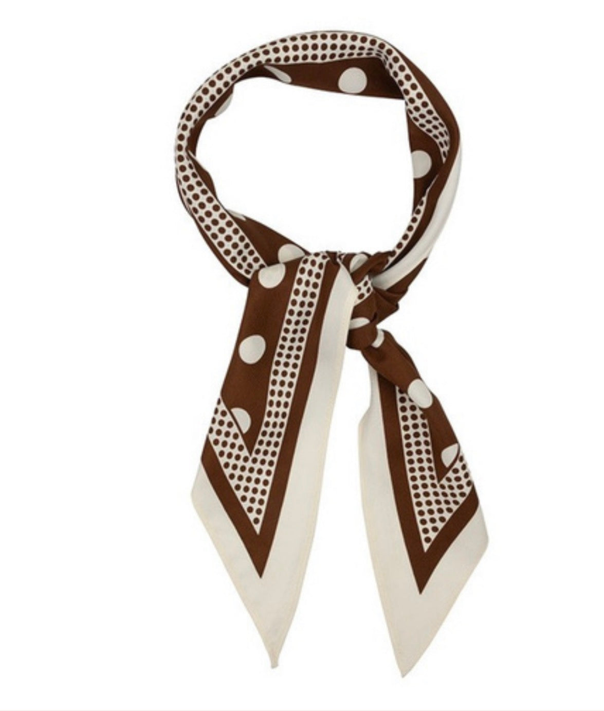 Foulard bandana pois base marrone club Manhattan