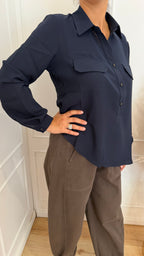 Camicia serafino blu susymix
