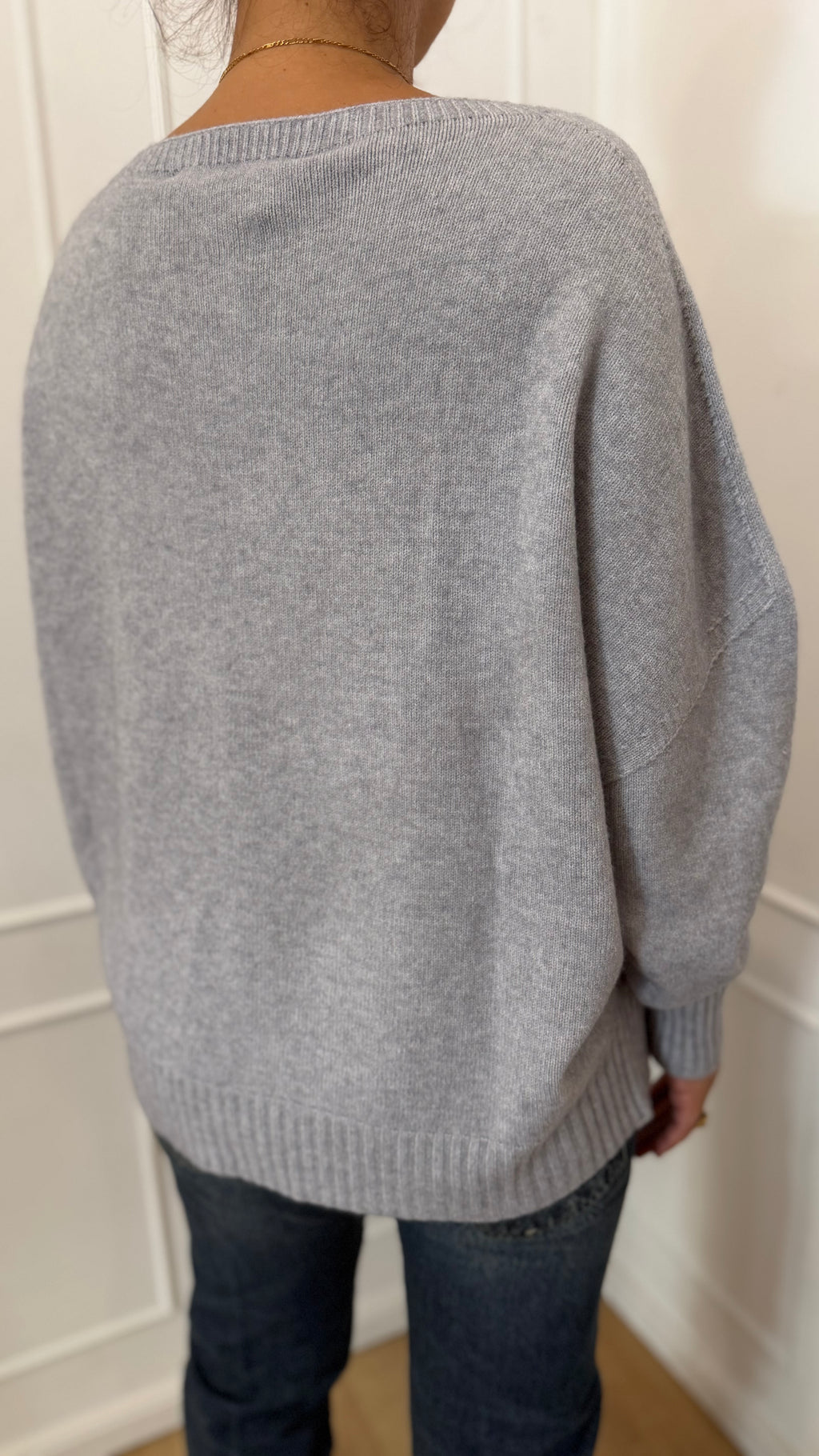Maglia girocollo grigia Haveone