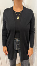 Cardigan lungo basico lurex nero Griffai