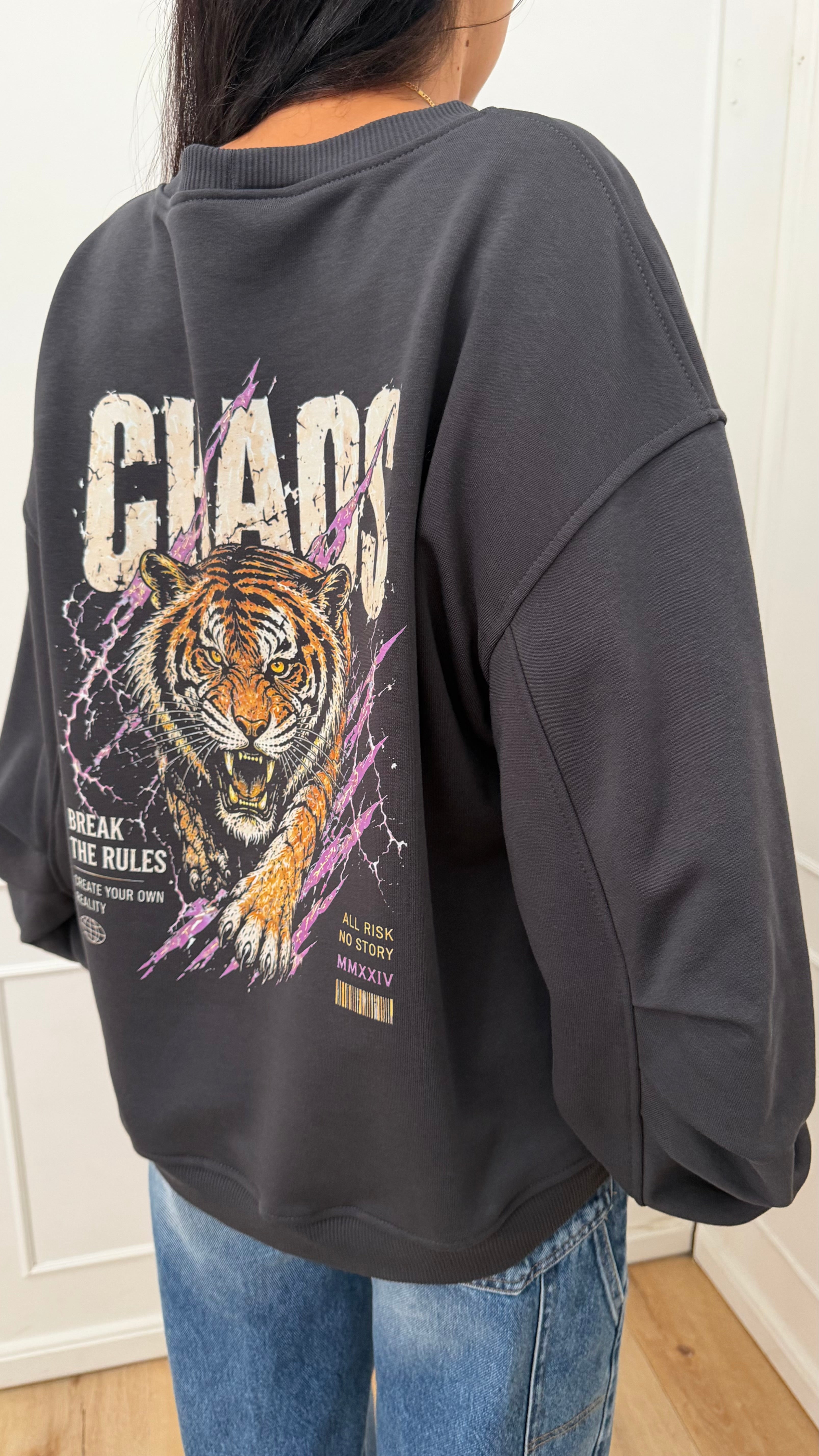 Felpa Over stampa CHAOS Vicolo