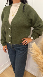CARDIGAN BOTTONI GIOIELLO MILITARE HAVEONE