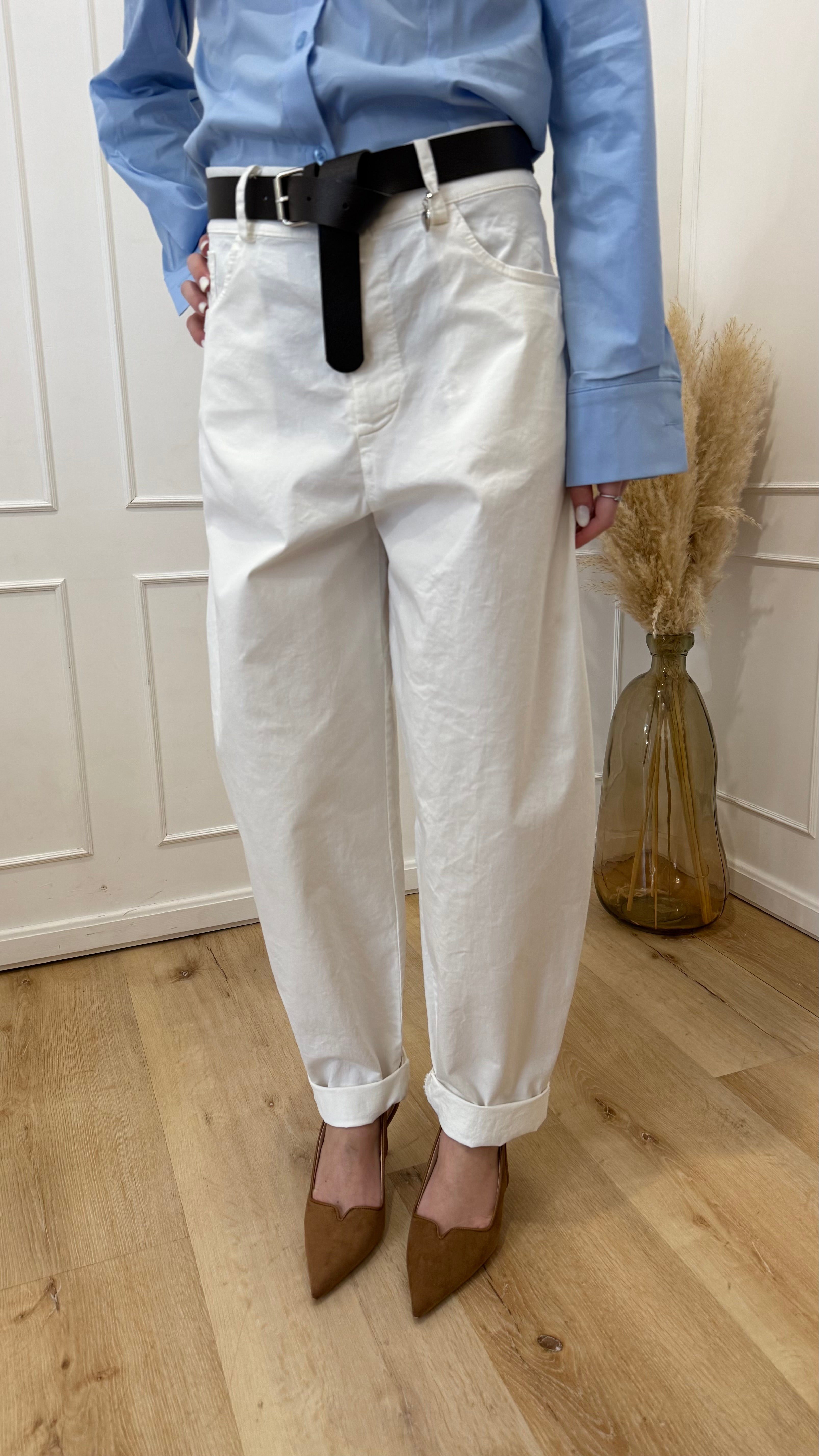 Pantalone cuoricino Susy Mix bianco