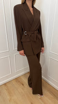 Tailleur con cintura moro kontatto