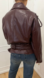 Chiodo con cintura bordeaux haveone