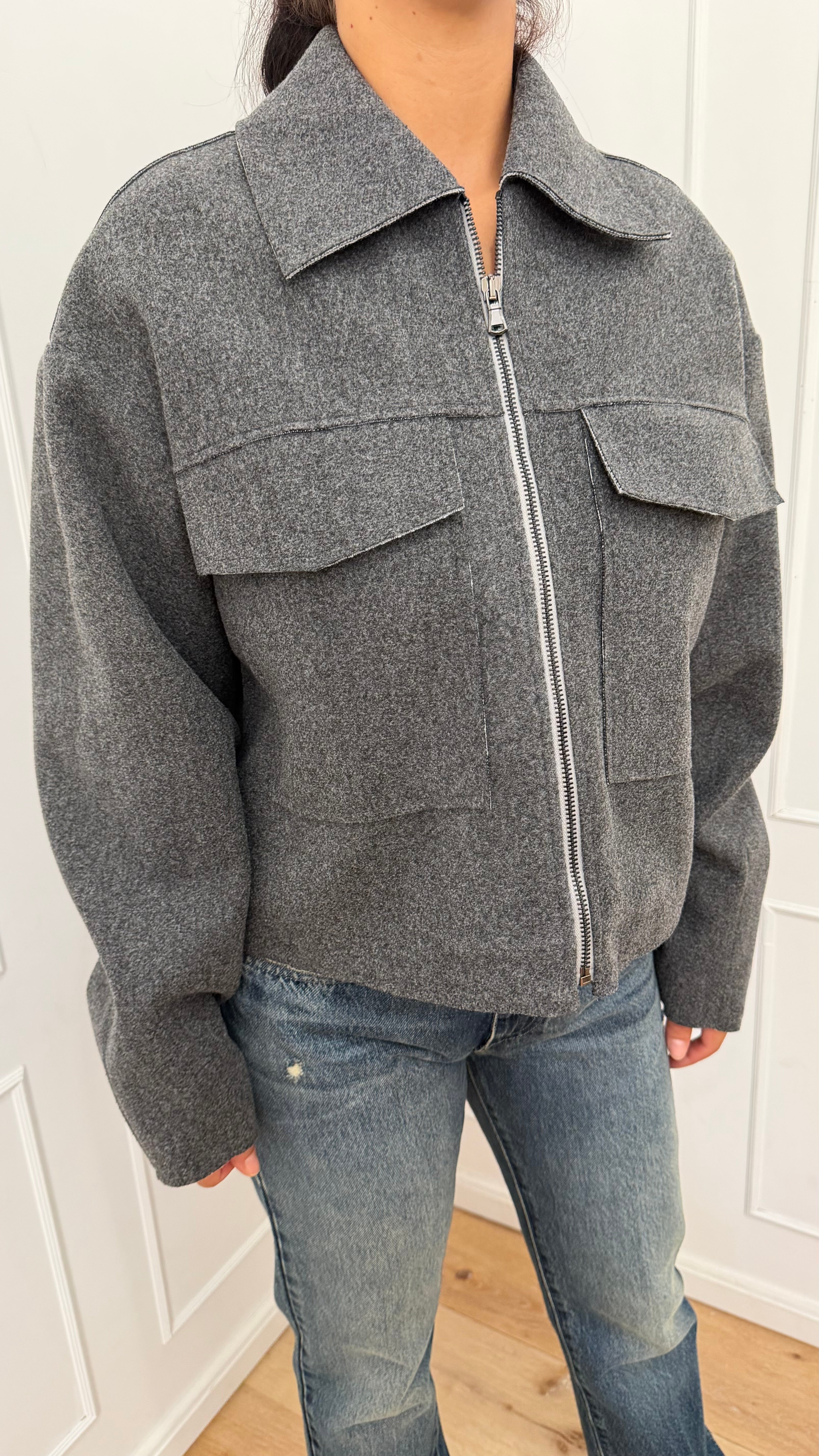 Giubbotto grigio c/tasche Susy MIX