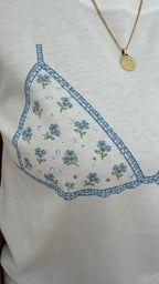 T shirt reggiseno fiori vicolo