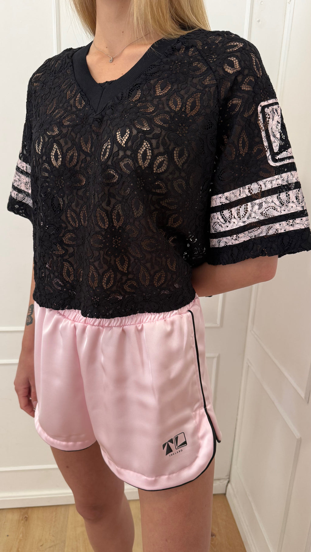 Short in raso Rosa The labo