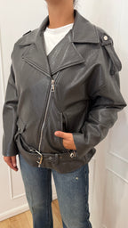Chiodo con cintura grigio haveone
