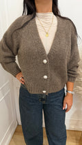 CARDIGAN BOTTONI GIOIELLO TORTORA HAVEONE