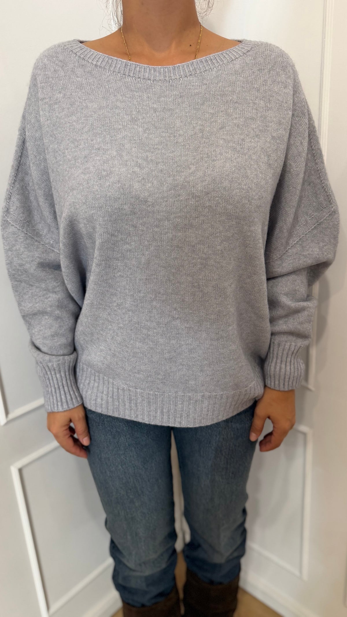 Maglia girocollo grigia Haveone