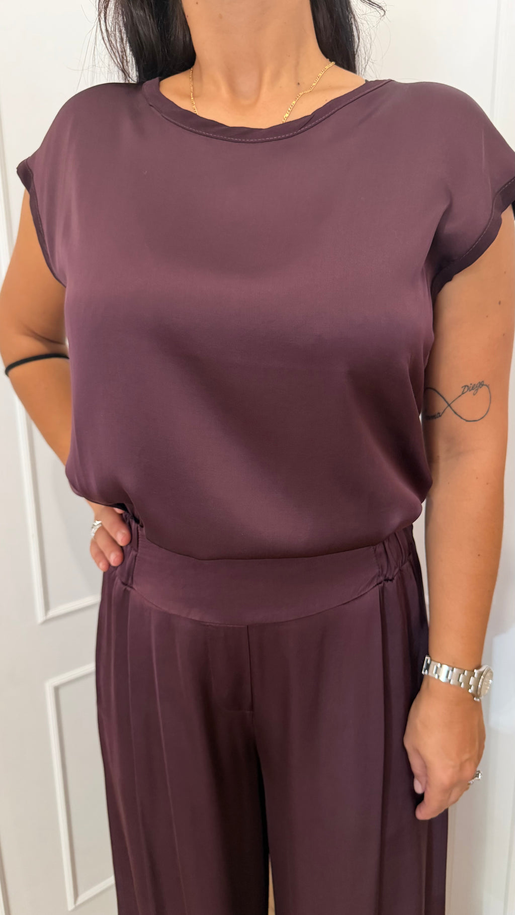 T shirt raso bordeaux susymix