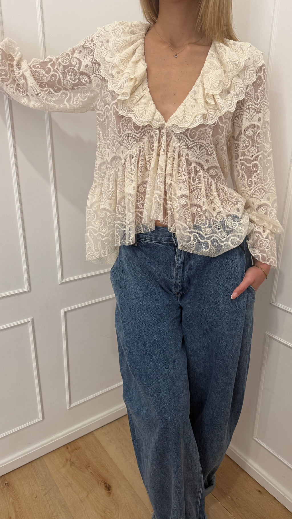 Camicia pizzo burro Susy mix