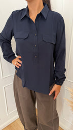 Camicia serafino blu susymix