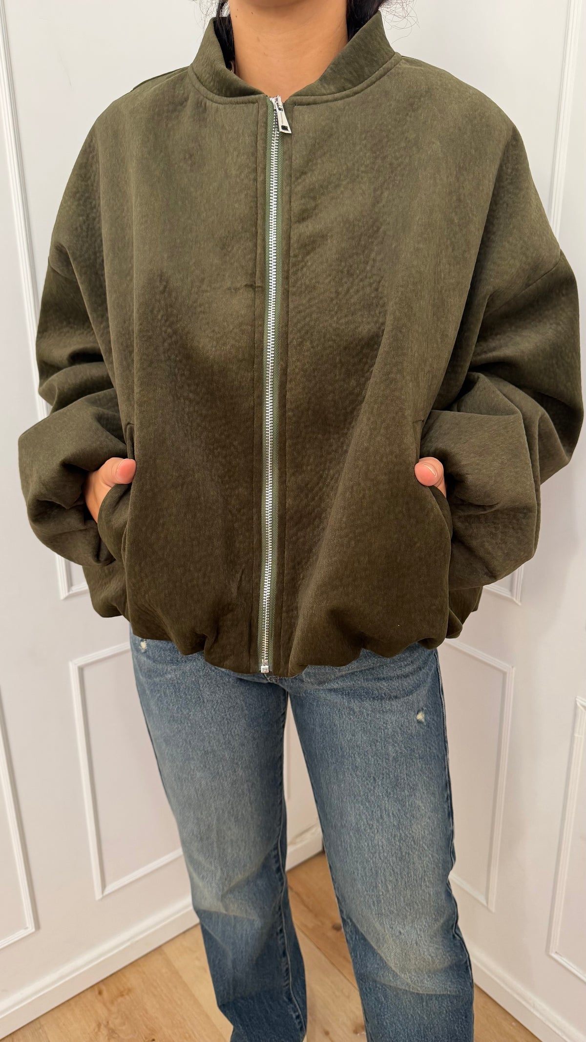 Bomber Verde Velluto Susy Mix